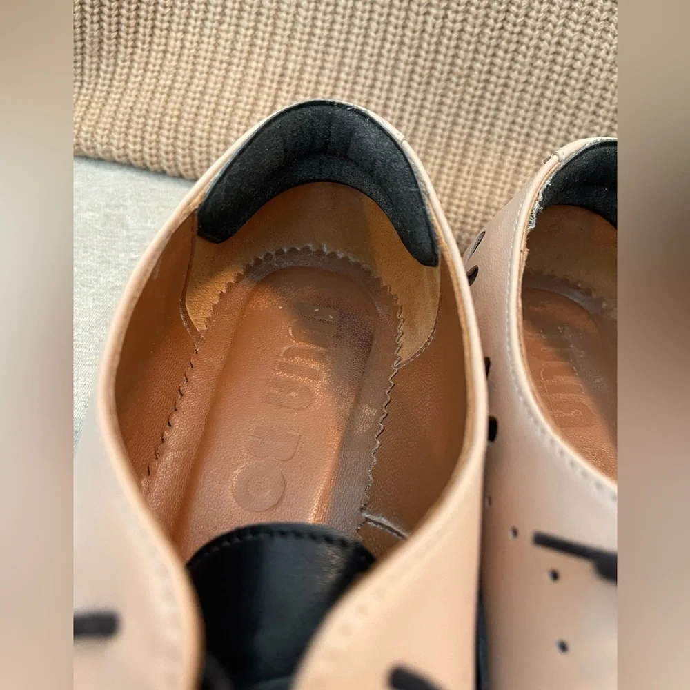 Julia Bo Floral Brogue Leather Oxfords - Size 39 - Picture 3 of 9